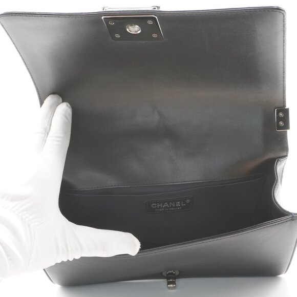 Pre-owned CHANEL Multicolor Tweed Woven Boy Flap Bag - Picture 4 of 6